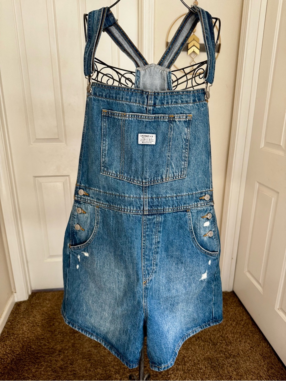 Denim Short Overalls - Blue